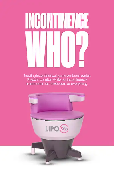 LIPO360 EMS Chair Can Help with Urinary Incontinence 2 Image of a urinary incontinence treatment seat Southall